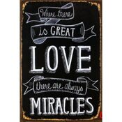 Металлическая табличка "Love Miracles"